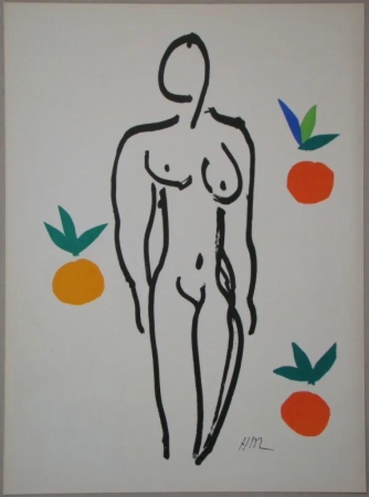 リトグラフ Matisse - Nu aux oranges