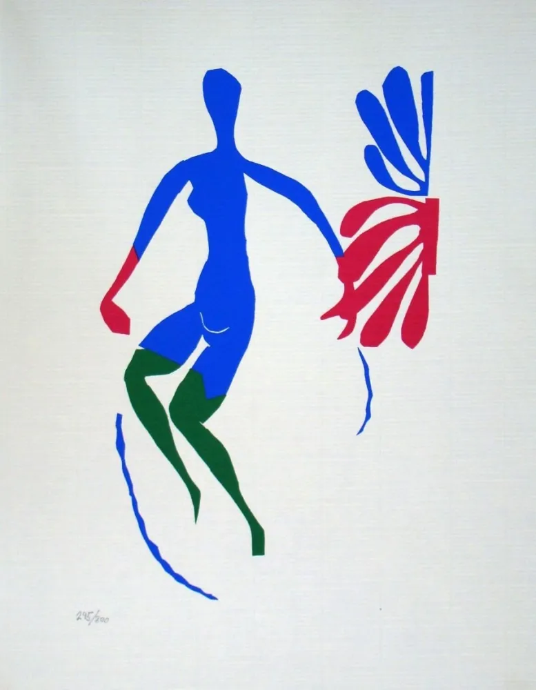 リトグラフ Matisse - Nu bleu, avec des bas verts