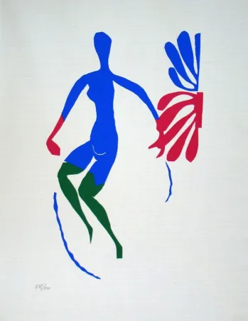 リトグラフ Matisse - Nu bleu, avec des bas verts