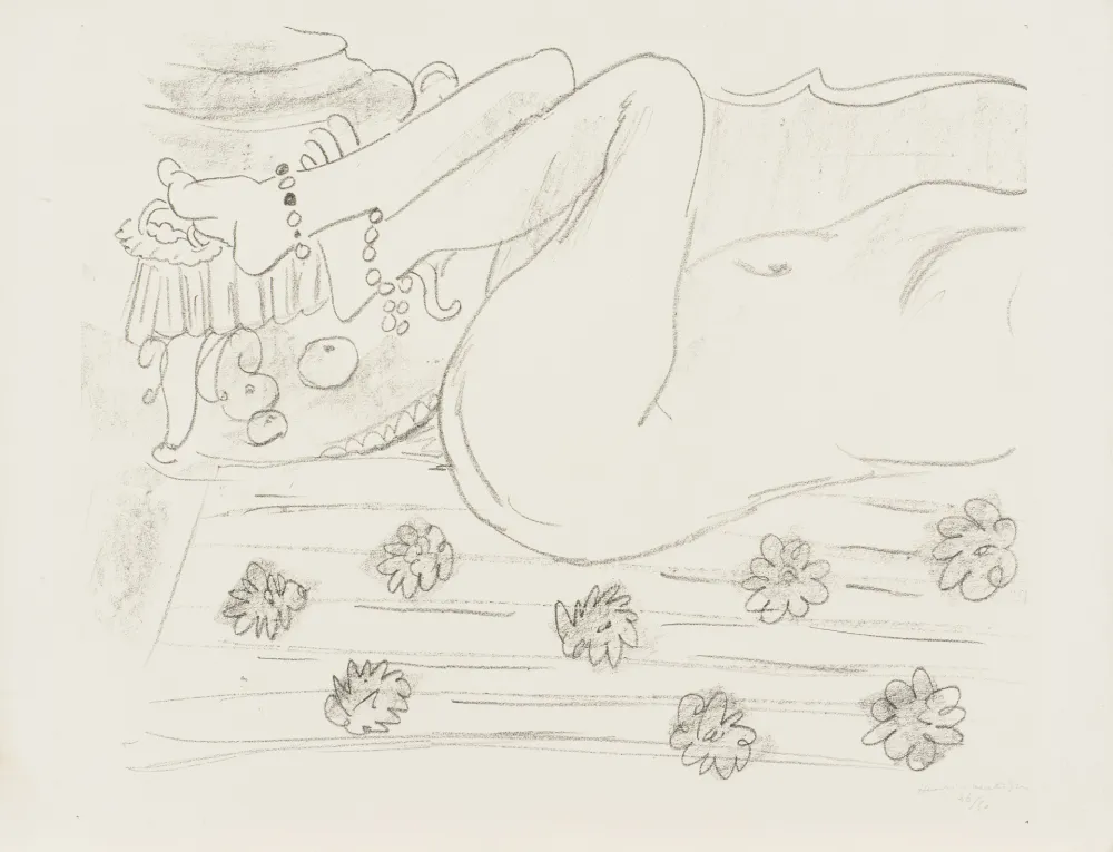 リトグラフ Matisse - Nu. Étude d’un mouvement de jambes