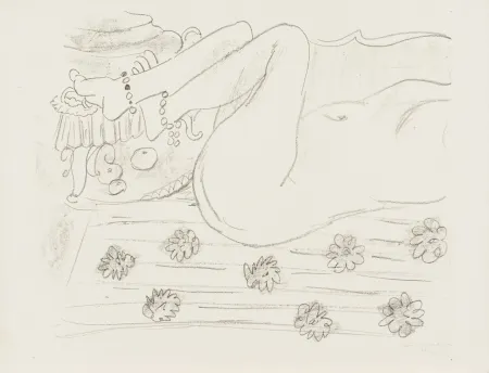 リトグラフ Matisse - Nu. Étude d’un mouvement de jambes