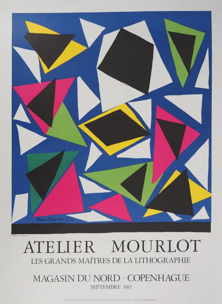 リトグラフ Matisse - Papiers découpés, Atelier Mourlot