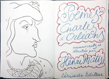 挿絵入り本 Matisse - POÈMES DE CHARLES D'ORLÉANS. 54 lithographies en couleur par Henri Matisse (1950)