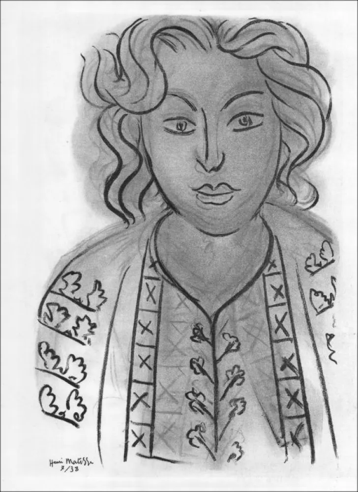 リトグラフ Matisse - Portrait. 1938.