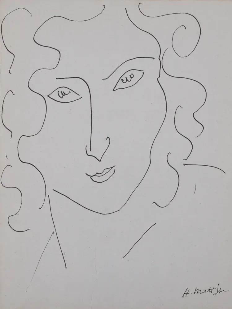 リトグラフ Matisse - Portrait de femme, 1947
