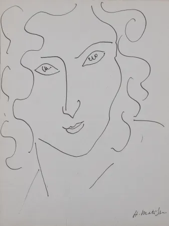 リトグラフ Matisse - Portrait de femme, 1947