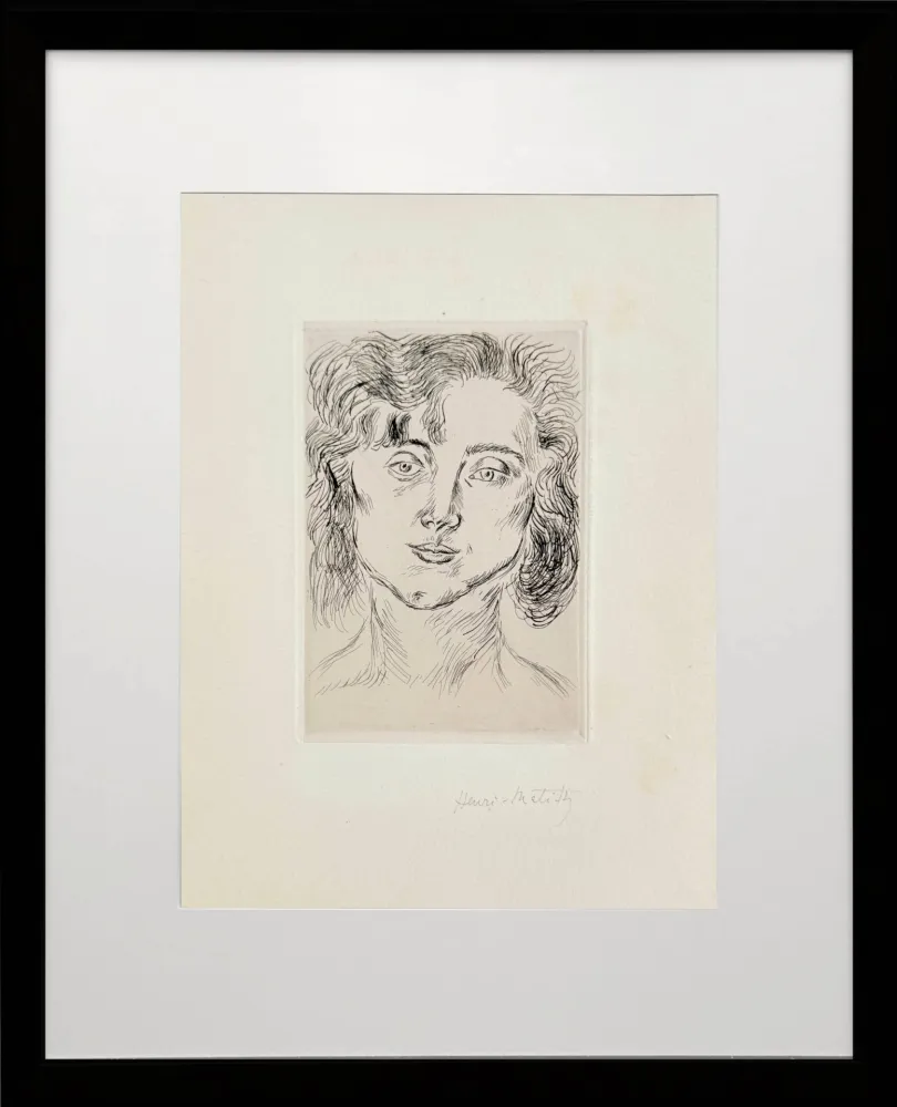 エッチング Matisse - Portrait of Marguerite Matisse