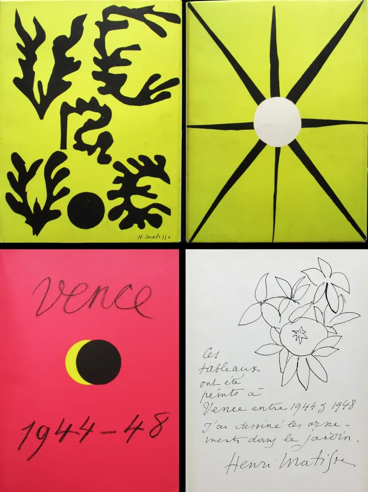 挿絵入り本 Matisse - Verve n° 21-22. VENCE 1944-48. Couverture originale d'après les papiers découpés