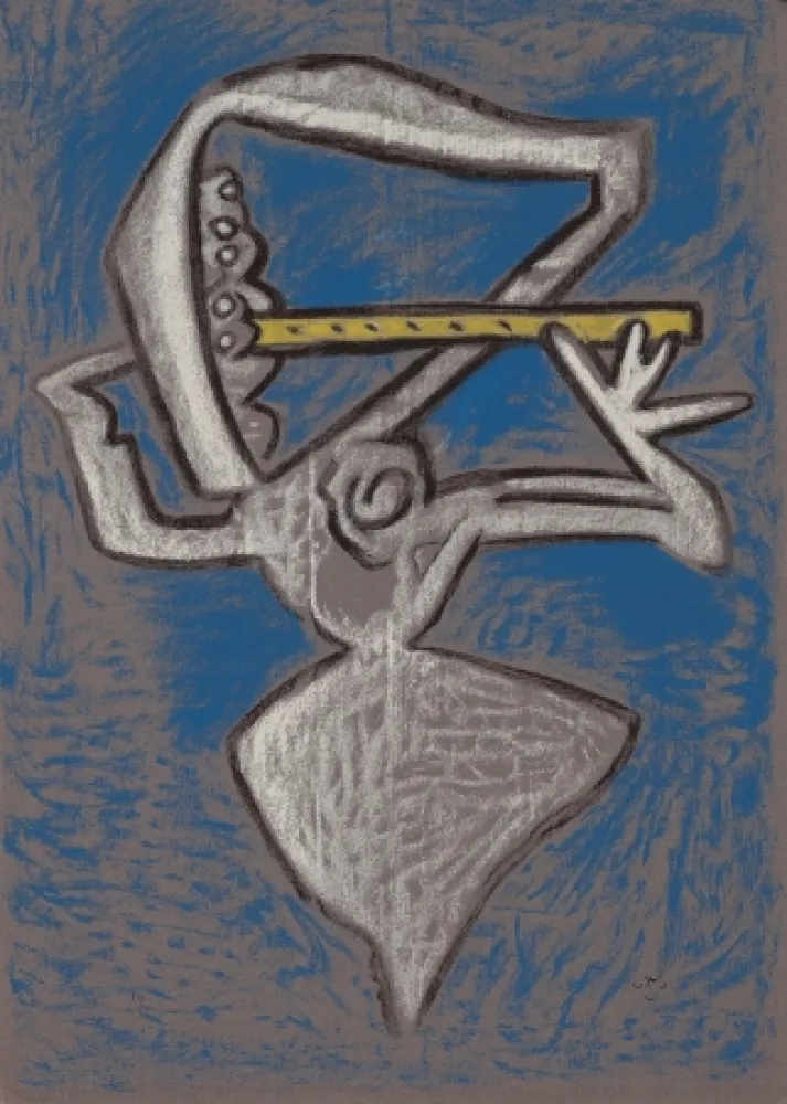 リトグラフ Matta - Affiche pour le théâtre municipal musical, France culture, Festival d'Avignon.