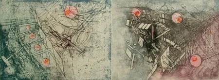彫版 Matta - Come Detta Dentro Ve Significo, plates 18 & 19 (diptych)