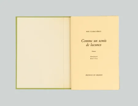 彫版 Matta - Comme un semis de lacunes