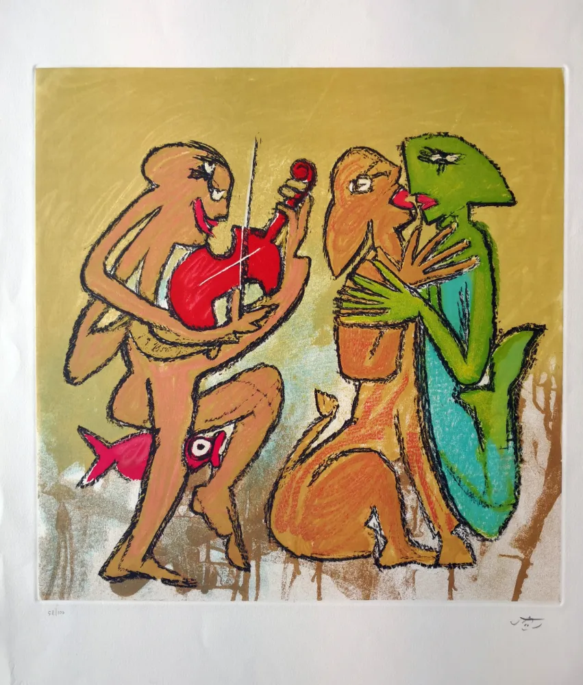 エッチング Matta - Composition 3