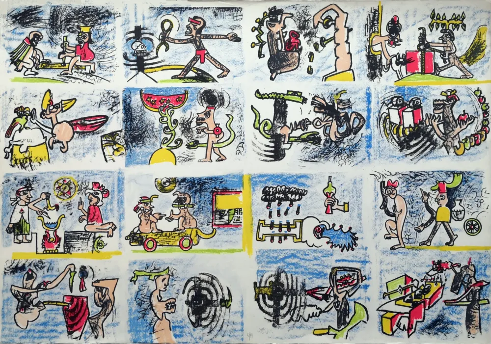 リトグラフ Matta - Composition