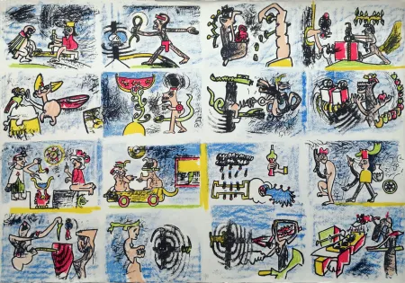 リトグラフ Matta - Composition