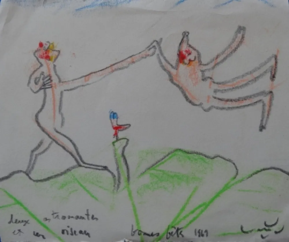 技術的なありません Matta - Deux astronautes et un oiseau