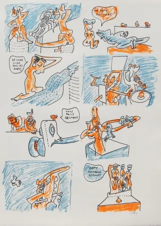 リトグラフ Matta - Fête couchée