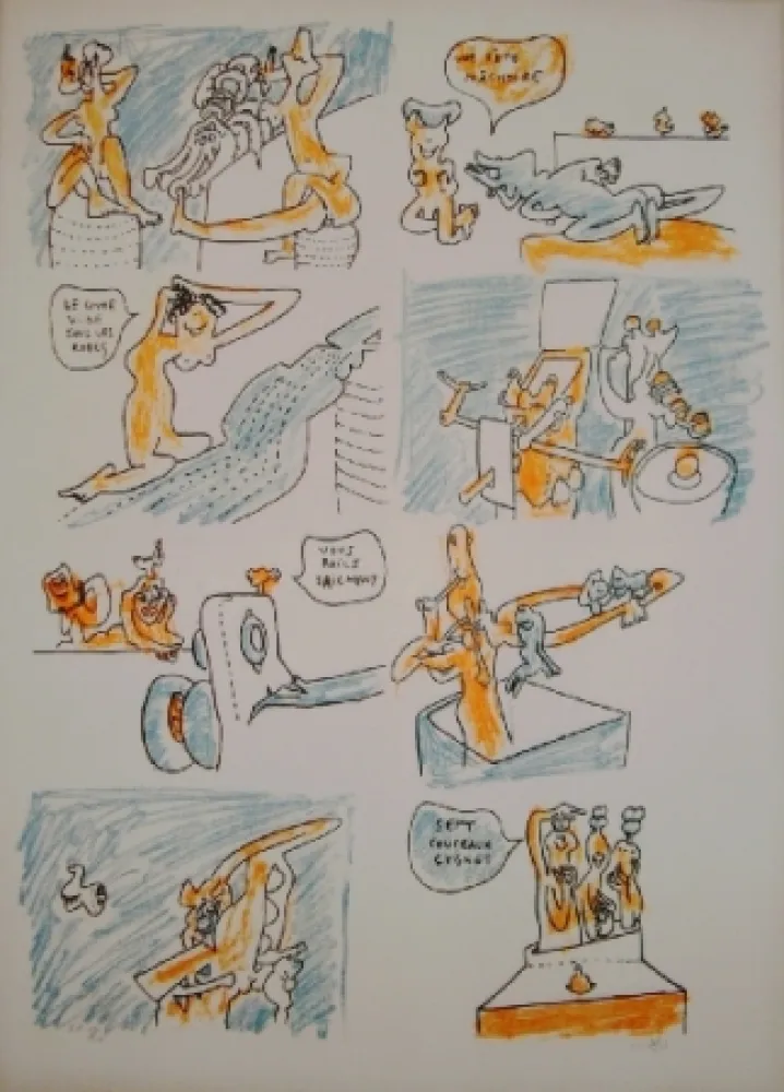 リトグラフ Matta - Fête couchée