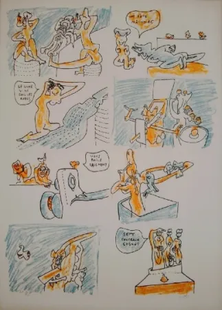 リトグラフ Matta - Fête couchée