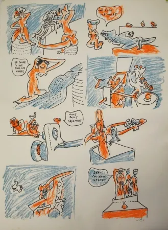 リトグラフ Matta - Fête couchée