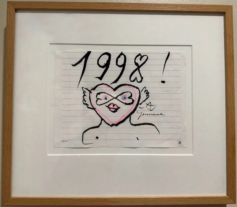 技術的なありません Matta - Hommage to Germana 1998 Original Drawing