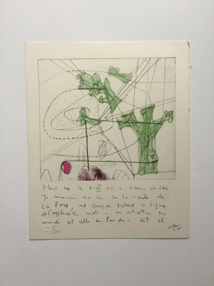 リトグラフ Matta - La carte de la force (from Morfolgie Verbali)