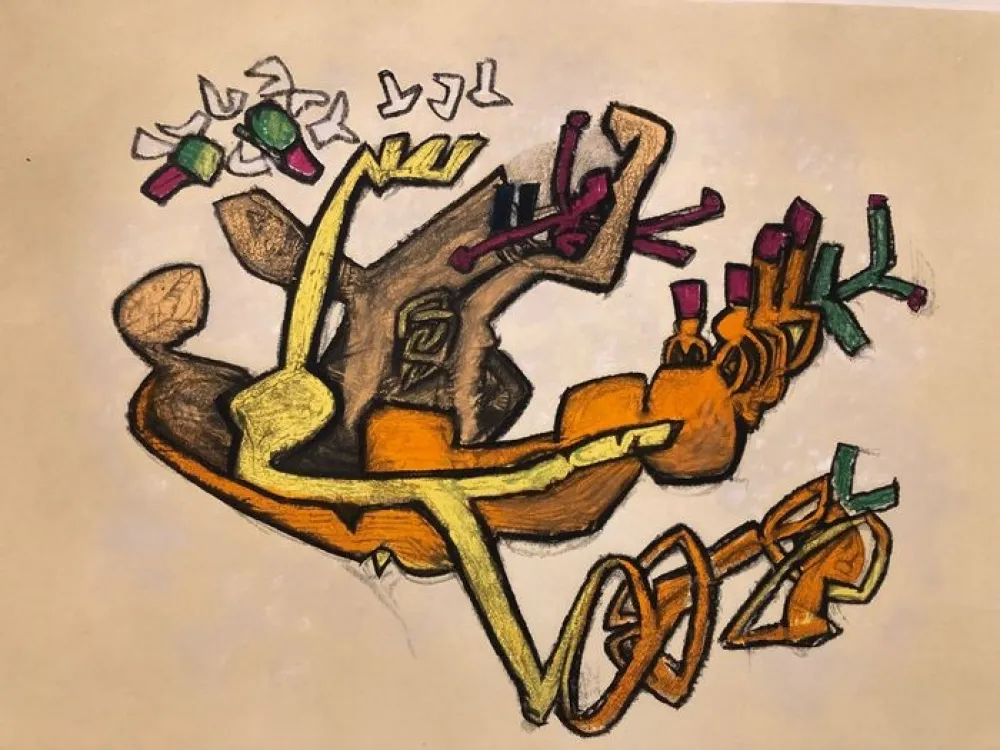 彫版 Matta - La chasse aux papillons