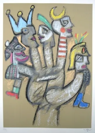 シルクスクリーン Matta - La main aux marionnettes 