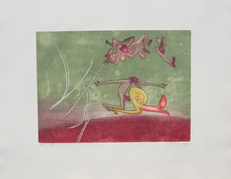 エッチングと　アクチアント Matta - Le sot à la perche