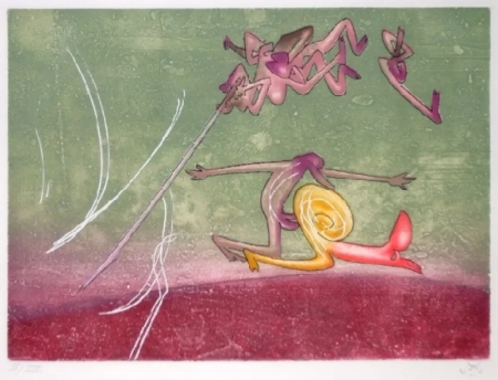 エッチングと　アクチアント Matta - Le sot à la perche