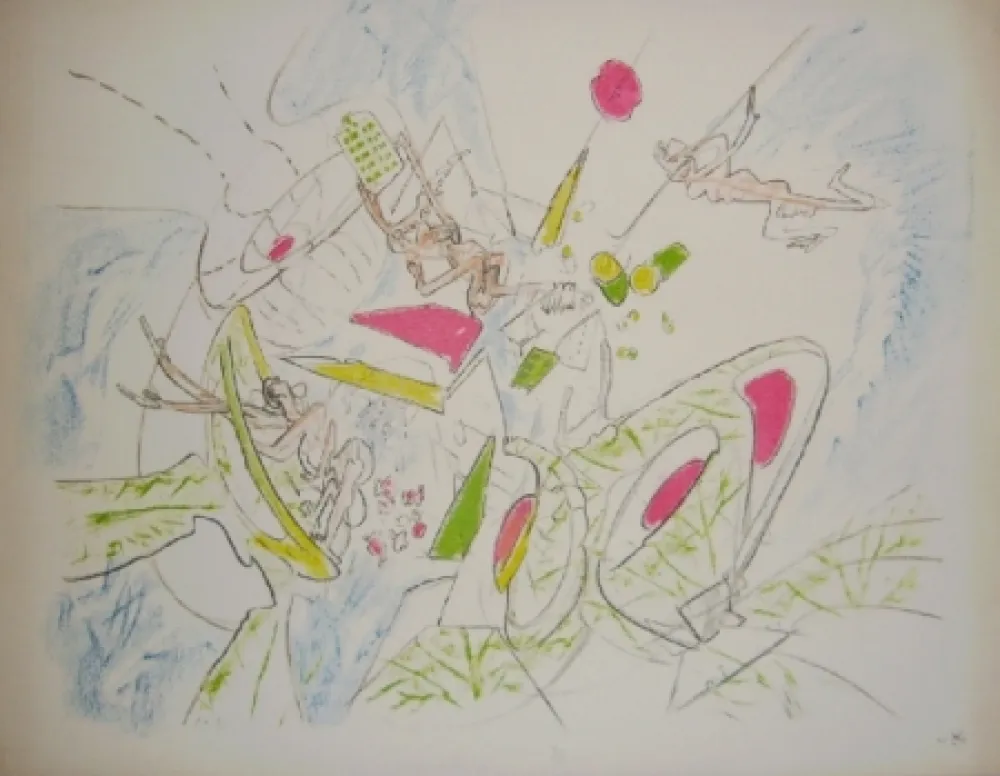 リトグラフ Matta - Le visage inférieur