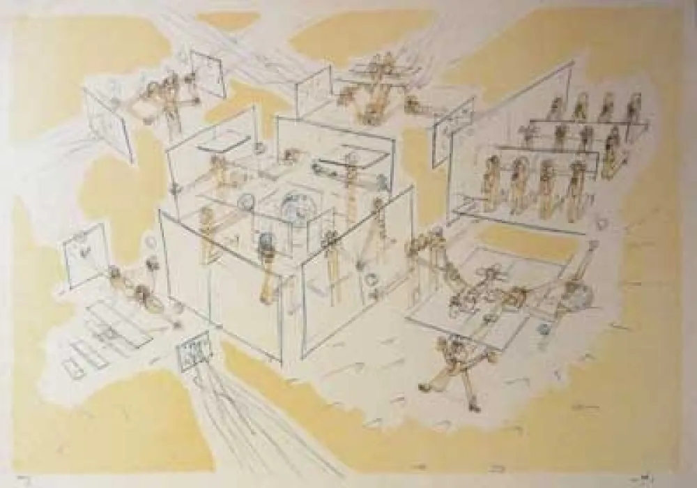 リトグラフ Matta - Les Convaincus