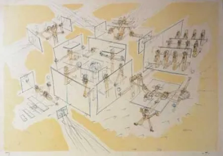 リトグラフ Matta - Les Convaincus