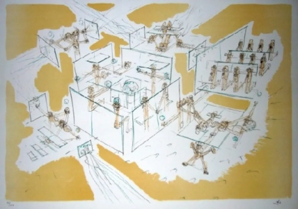 リトグラフ Matta - Les convaincus