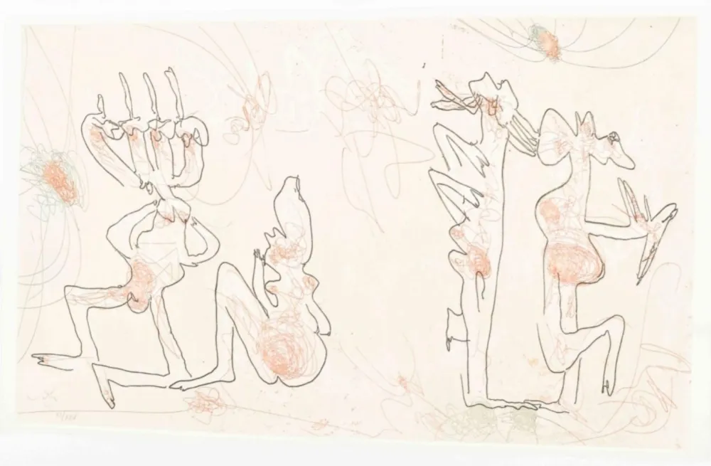 エッチングと　アクチアント Matta - Les mots dans la peinture (complete book + print)