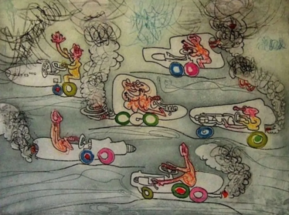 エッチングと　アクチアント Matta - Les oh Tomobiles, suite complète