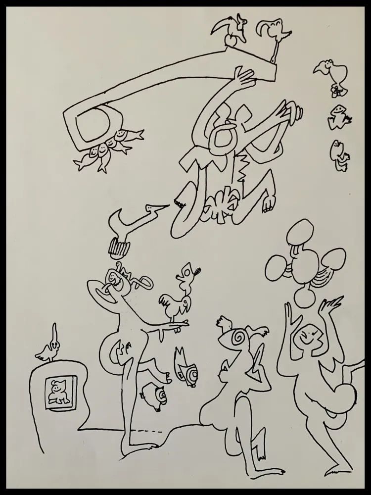 リトグラフ Matta - Les oiseaux dans l'éternité