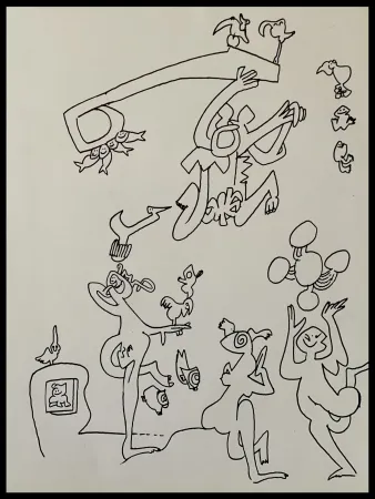 リトグラフ Matta - Les oiseaux dans l'éternité