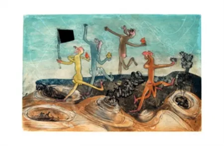 リトグラフ Matta - Les suissides