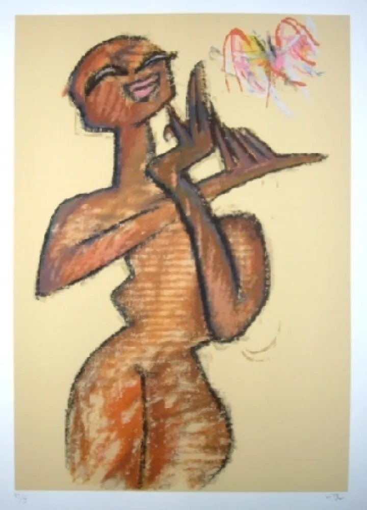 シルクスクリーン Matta - Nu debout