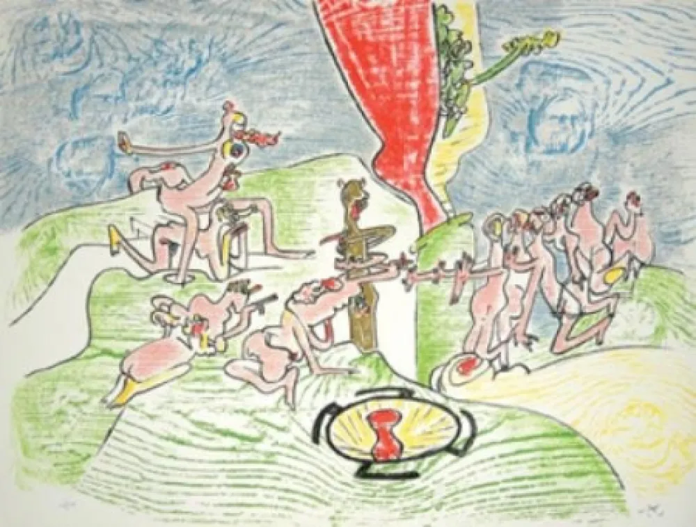 リトグラフ Matta - Or dur or aison