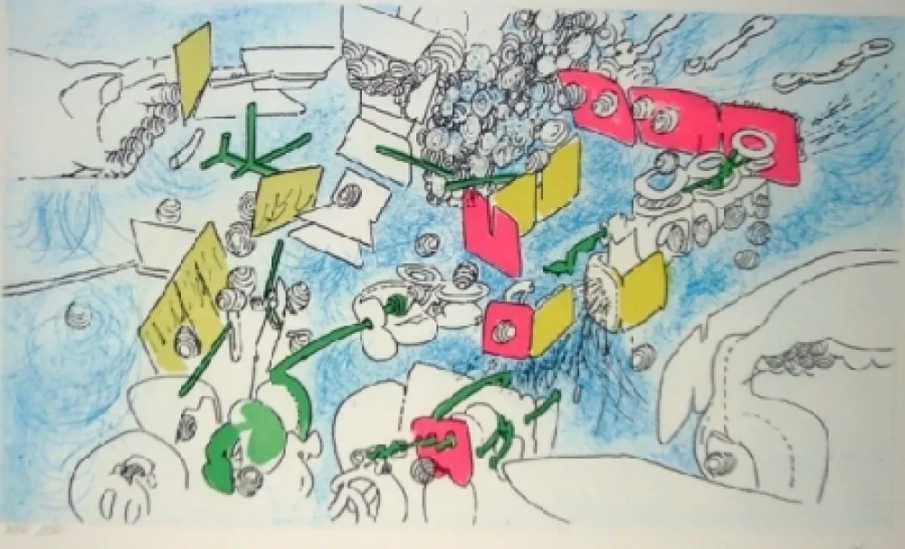 リトグラフ Matta - Un pourquoi final