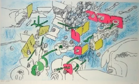 リトグラフ Matta - Un pourquoi final