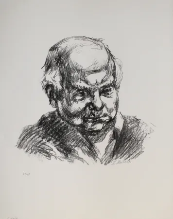 リトグラフ Meidner - Selbstbildnis nach rechts
