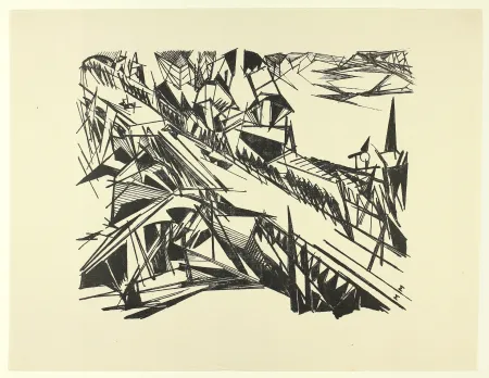 リトグラフ Melzer - Spreebrücke Berlin