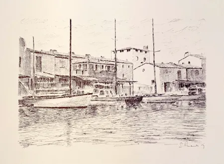 リトグラフ Mendjisky - Port Grimaud