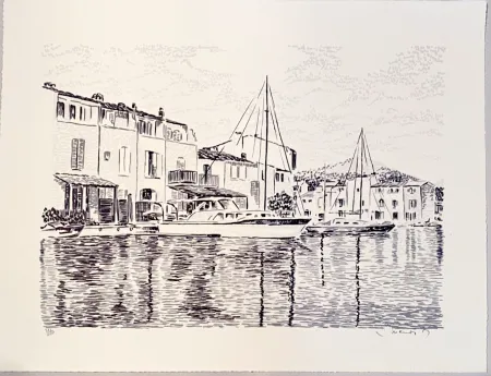 リトグラフ Mendjisky - Port Grimaud