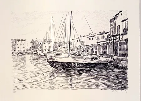 リトグラフ Mendjisky - Port Grimaud