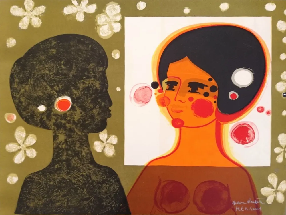 リトグラフ Menguy - Face à Face