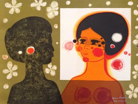 リトグラフ Menguy - Face à Face