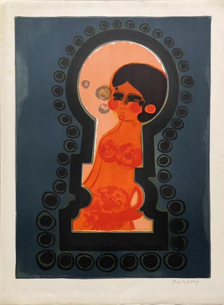 リトグラフ Menguy - La serrure